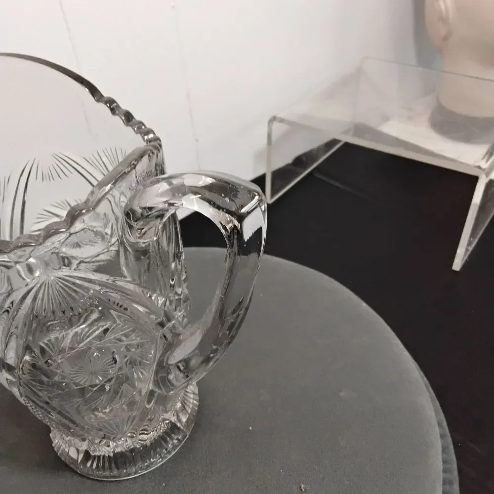 Elegant Clear EAPG Press Glass Pitcher